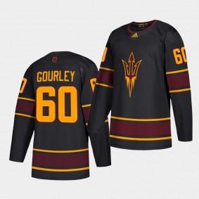 Jarrod Gourley Arizona State Sun Devils 2020-21 Black Replica College Hockey Jersey