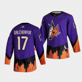 Alex Galchenyuk #17 Coyotes 2021 Reverse Retro Purple Jersey