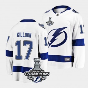 2021 Stanley Cup Champions Tampa Bay Lightning Alex Killorn White Away 17 Jersey
