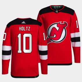 Alexander Holtz #10 Devils 2020 NHL Draft Red Jersey 2021-22 Pro Authentic