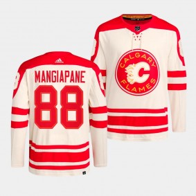 Andrew Mangiapane Calgary Flames 2023 NHL Heritage Classic Cream #88 Primegreen Authentic Player Jersey Men's