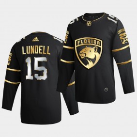 Florida Panthers Anton Lundell 2020-21 Golden Edition Authentic Limited Black Jersey