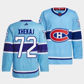 Arber Xhekaj Montreal Canadiens 2022 Reverse Retro 2.0 Blue #72 Authentic Primegreen Jersey Men's