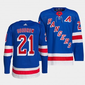 Barclay Goodrow #21 Rangers Home Blue Jersey 2021-22 Primegreen Authentic