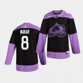 Cale Makar #8 Avalanche Hockey Fights Cancer Practice Jersey Men's