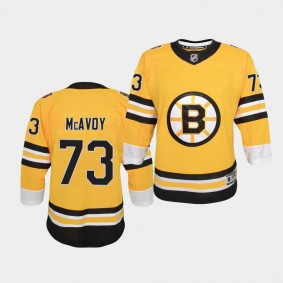Charlie McAvoy Boston Bruins 2021 Reverse Retro Gold Replica Youth Jersey