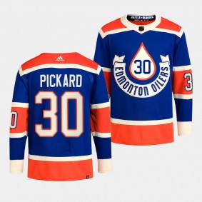 2023 NHL Heritage Classic Edmonton Oilers Calvin Pickard #30 Royal Primegreen Jersey