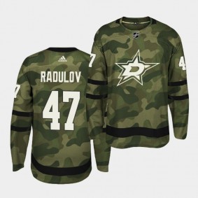 Alexander Radulov #47 Stars Armed Special Forces Authentic Jersey Men's