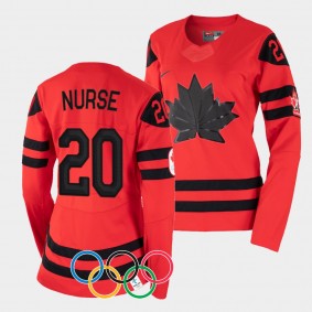 Canada Women's Hockey 2022 Winter Olympics Sarah Nurse Women Jersey Red