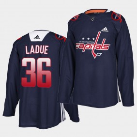Paul LaDue Capitals 2021 Black History Night navy Practice jersey End Racism Patch