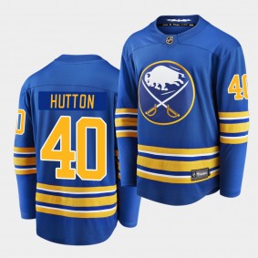 Carter Hutton #40 Sabres 2020-21 Home Royal Breakaway Player Jersey
