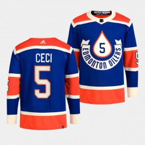 2023 NHL Heritage Classic Edmonton Oilers Cody Ceci #5 Royal Primegreen Jersey