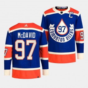 2023 NHL Heritage Classic Edmonton Oilers Connor McDavid #97 Royal Primegreen Jersey