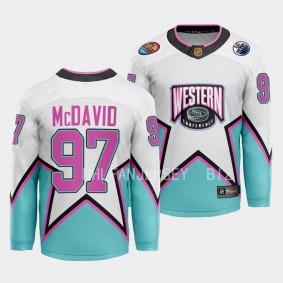 2023 NHL All-Star Connor McDavid Jersey Edmonton Oilers White #97 Western Conference Men'
