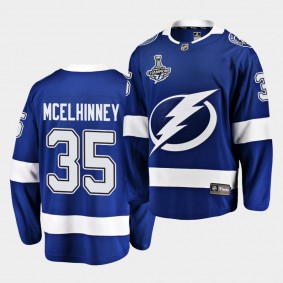 Tampa Bay Lightning Curtis Mcelhinney 2020 Stanley Cup Champions Home Blue Men Jersey