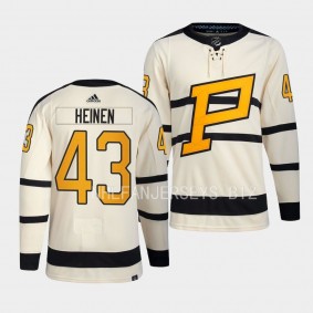 2023 Winter Classic Danton Heinen Pittsburgh Penguins Cream #43 Primegreen Jersey