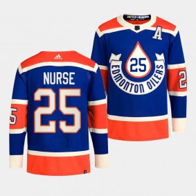 2023 NHL Heritage Classic Edmonton Oilers Darnell Nurse #25 Royal Primegreen Jersey