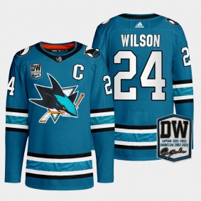 Legend Player Doug Wilson San Jose Sharks Primegreen #24 Teal Jersey