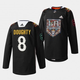 2023 Dia de Muertos Drew Doughty Los Angeles Kings Black #8 Specialty Jersey