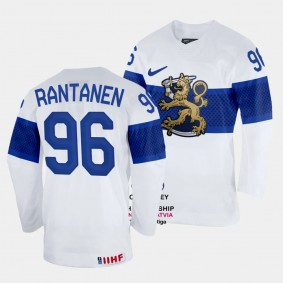 Mikko Rantanen 2023 IIHF World Championship Finland #96 White Home Jersey Men