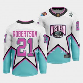 2023 NHL All-Star Jason Robertson Jersey Dallas Stars White #21 Western Conference Men'