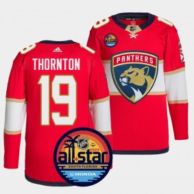 2023 NHL All-Star Joe Thornton Florida Panthers Authentic Pro #19 Red Jersey