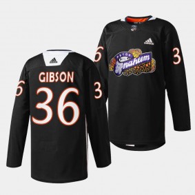 2023 Dia de Muertos John Gibson Anaheim Ducks Black #36 Special Jersey