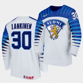 Kevin Lankinen 2020 IIHF World Championship White Home Jersey