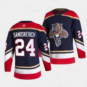Mackie Samoskevich Florida Panthers 2021 NHL Draft Jersey 2021 Reverse Retro Navy