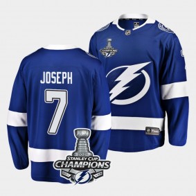 2021 Stanley Cup Champions Tampa Bay Lightning Mathieu Joseph Blue Home 7 Jersey