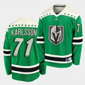 2021 St Patricks Day William Karlsson Vegas Golden Knights 71 Green Breakaway Jersey