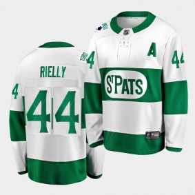 2021 St. Pats Morgan Rielly Toronto Maple Leafs 44 Green Throwback Jersey