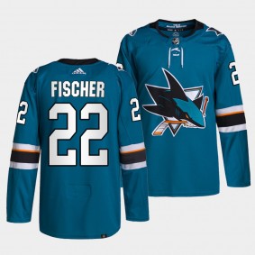 2022 NHL Draft San Jose Sharks Michael Fischer Jersey Teal Authentic Primegreen Home