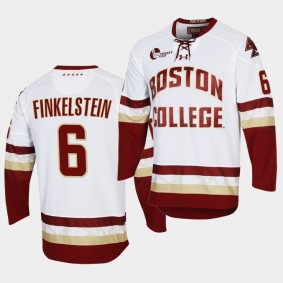 NCAA Ben Finkelstein Boston College Eagles White College Hockey Replica Jersey