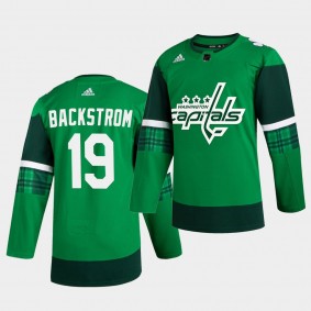 Nicklas Backstrom Capitals 2020 St. Patrick's Day Green Authentic Player Jersey