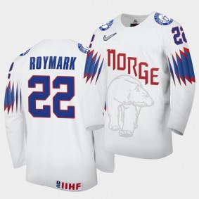 Norway Team Martin Roymark 2021 IIHF World Championship #22 Home White Jersey