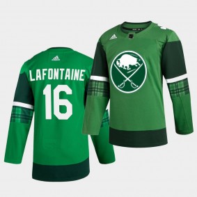 Pat LaFontaine Sabres 2020 St. Patrick's Day Green Authentic Player Jersey