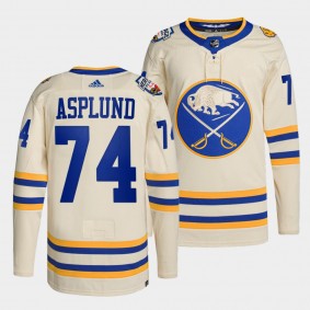 Buffalo Sabres 2022 Heritage Classic Rasmus Asplund #74 White Jersey Primegreen Authentic