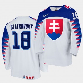 Juraj Slafkovsky Slovakia 2021 IIHF World Junior Championship Jersey Home White