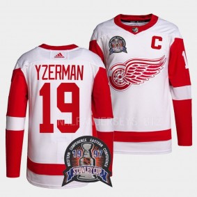 1997 Stanley Cup Steve Yzerman Detroit Red Wings Red #19 25th Anniversary Jersey