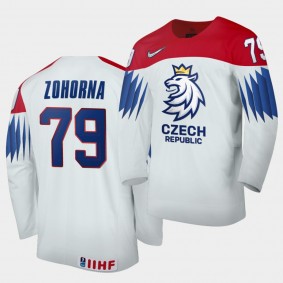 Czech Republic Tomas Zohorna 2020 IIHF World Championship White Home Jersey
