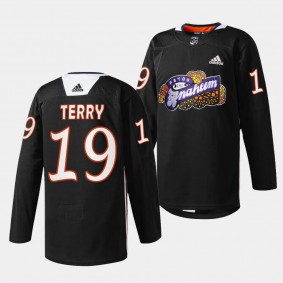2023 Dia de Muertos Troy Terry Anaheim Ducks Black #19 Special Jersey