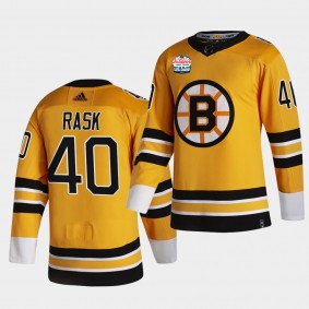2021 Outdoors Sunday Lake Tahoe Boston Bruins Tuukka Rask Retro Jersey Gold