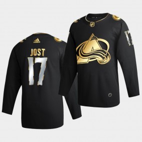 Colorado Avalanche Tyson Jost 2020-21 Golden Edition Limited Authentic Black Jersey