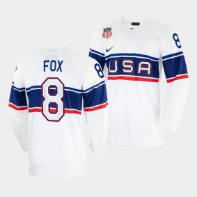 Adam Fox USA Hockey 2022 Beijing Winter Olympic Jersey White