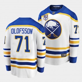 Victor Olofsson Buffalo Sabres 2022 Honor Rick Jeanneret patch White RJ Night Jersey Men
