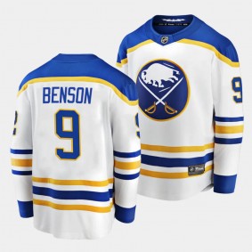 2023 NHL Draft Zachary Benson Buffalo Sabres Jersey White Away Premier Breakaway