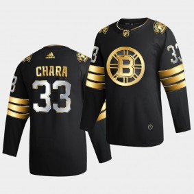 Boston Bruins Zdeno Chara 2020-21 Golden Edition Limited Authentic Black Jersey