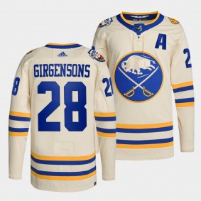 Buffalo Sabres 2022 Heritage Classic Zemgus Girgensons #28 White Jersey Primegreen Authentic